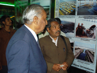 Scientsts (DST, Delhi) seeing charts in exhibition